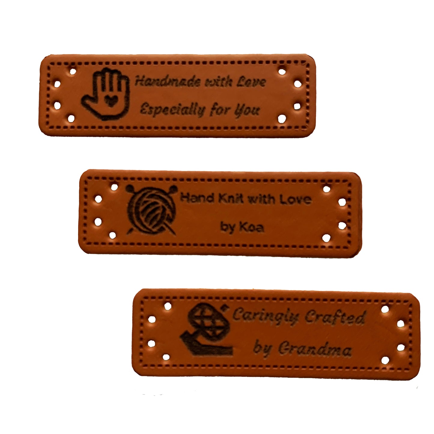 Personalized Leather Sewing Label, Design Online