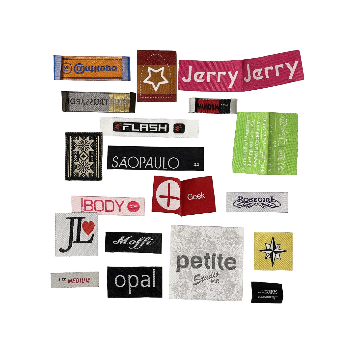 Custom Sewing Logo Labels for Clothing and Accessories